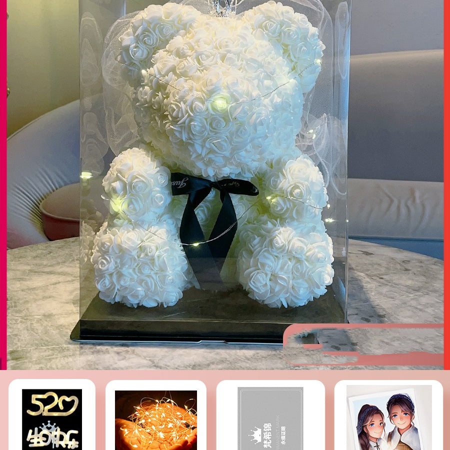 Rose Bear Bouquet Gift Box