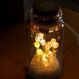 Romantic Gift Portable With Bed Heads Sleeping Light Tulip Wishing Bottle