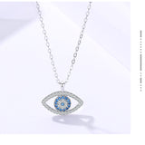 s925 Sterling Silver Jewelry European and American Atmospheric Demon Eye Necklace Eye Pendant