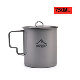 Pure Titanium Outdoor Coffee Cup With Lid Lightweight And Easy To Store Camping Tableware