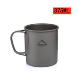 Pure Titanium Outdoor Coffee Cup With Lid Lightweight And Easy To Store Camping Tableware