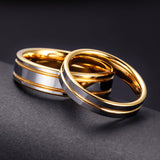 Tungsten Gold Men's And Women's Ring Pair 18K
