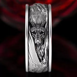 Vintage Punk Style Wolf Head Ring