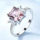 Square Fashion Design Morgan Stone Gemstone Ring