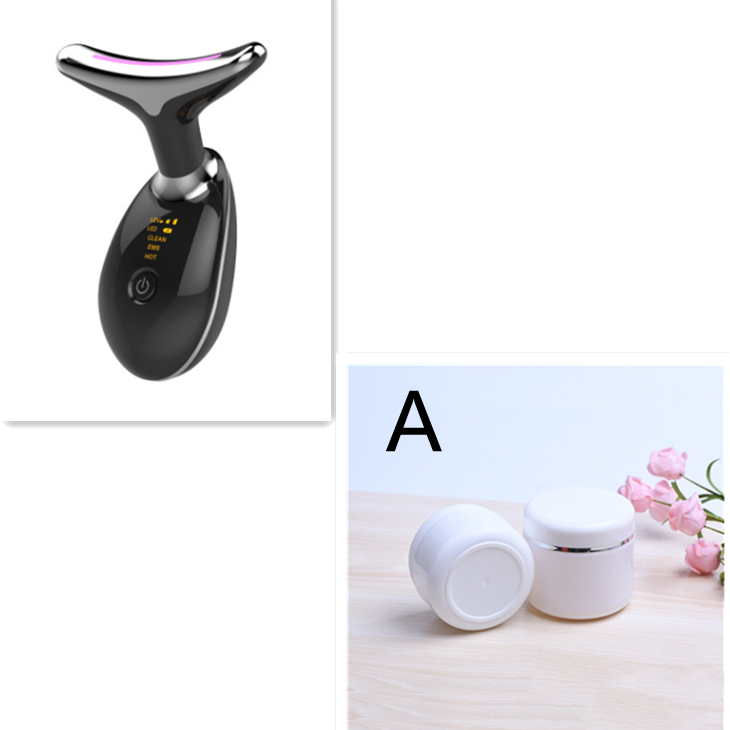 EMS Thermal Neck Lifting And Tighten Massager Electric Microcurrent Wrinkle Remover LED Photon Face Beauty Device For Woman