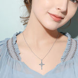 925 Sterling Silver for Women Cross Pendant Cross Jewelry Cross Necklace
