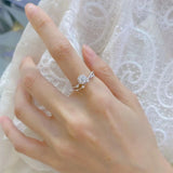 Chen Diamond Ring Special-interest Design Fully-inlaid Female Accessories
