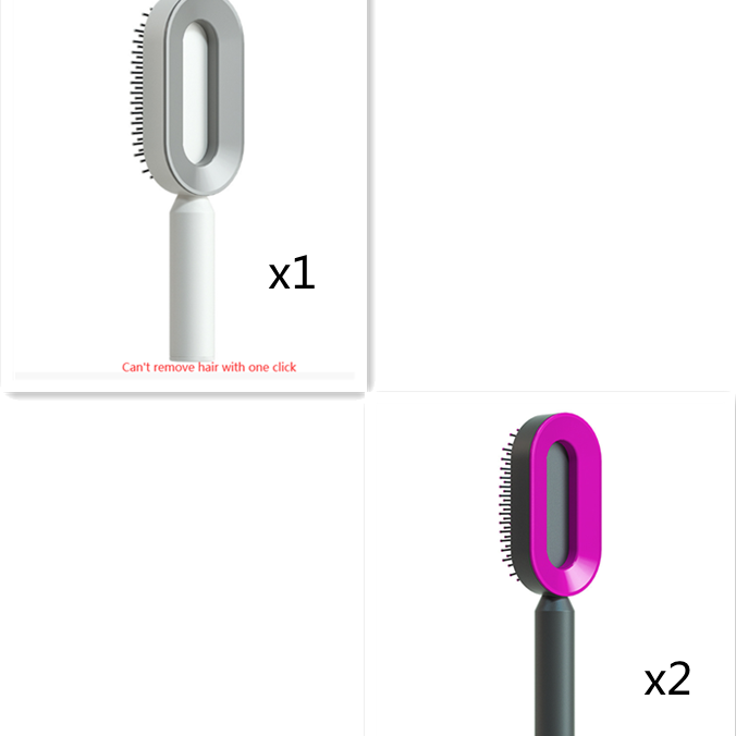 Self Cleaning Hair Brush For Women One-key Cleaning Hair Loss Airbag Massage Scalp Comb Anti-Static Hairbrush