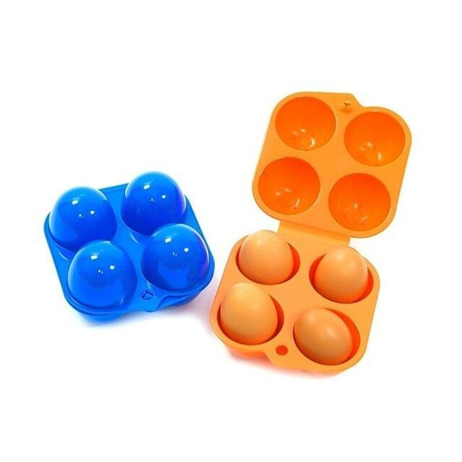 Outdoor Camping Tableware Portable Camping Picnic BBQ Egg Box Container Egg Storage Boxes