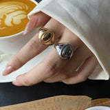Fashion Golden Ring Elegant Oval Women's Adjustable