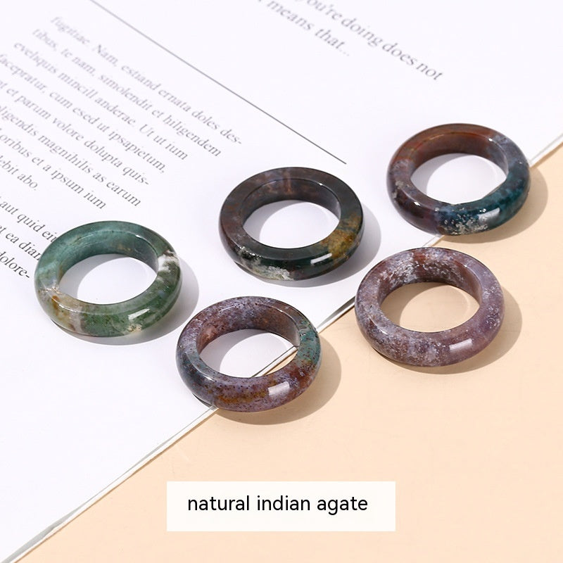 Men's And Women's Natural Crystal Jade Ring