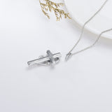 Cross Sterling Silver Ashes Urn Heart Pendant Necklace As Cremation Keepsake Jewelry