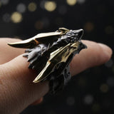 Unique Retro Distressed Gargoyles Ring For Men
