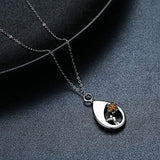 Cremation for Ashes Hummingbird Urn Necklace Teardrop Urn Pendant in Sterling Silver