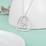 925 Sterling Silver Heart Ballerina Dancer Ballet Dance Pendant Necklace Dance Jewelry Gifts for Women