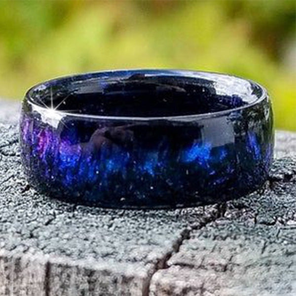 Acrylic-based Resin Personality Simple Colorful Ring