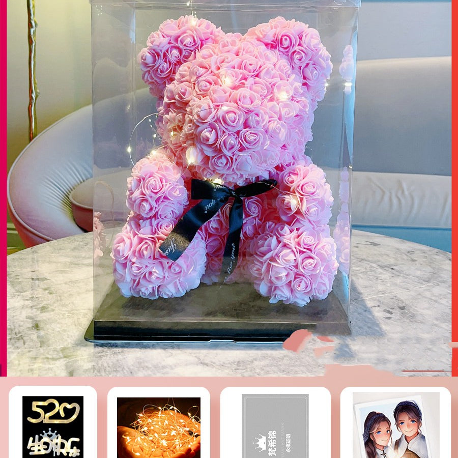 Rose Bear Bouquet Gift Box