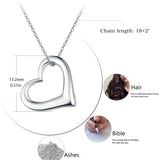 Heart Urn Necklace for Ashes for Women 925 Sterling Silver Cremation Jewelry Necklace Urn