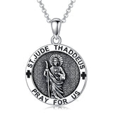 925 Sterling Silver Saint Jude Pendant Necklace