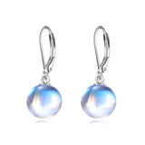 925 Sterling Silver Moonstone Drop Leverback Earrings Jewelry for Women