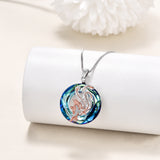 Nirvana Phoenix Necklace Sterling Silver Crystal Phoenix Jewelry Necklaces for Women