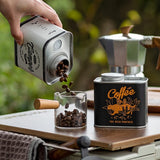 Coffee Bean Sealed Cans Outdoor Camping Tinplate Box Food Grade Packaging Storage Fresh-keeping Breathing Iron Cans