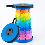 Children's Rainbow Folding Stool Portable Retractable Chair