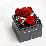 Preserved Flower Bear Drawer Jewelry Box