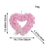 Valentine's Day White Rose Garland Love Heart Layout Props
