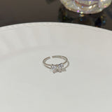 Micro Inlaid Zircon Butterfly Ring Female Opening Design
