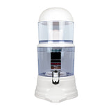 16-Liter Ceramic Gravity Water Purifier Filter alkalizes and mineralizes water while removing chlorine and fluoride - Countertop mode