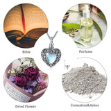 Heart Urn Necklace 925 Silver Moonstone Ashes Necklace Cremation Jewelry