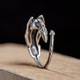 S925 Sterling Silver Exaggerated Sleeping Dragon Ring