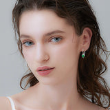 925 Sterling Silver Hypoallergenic Heart Zirconia Earrings Birthstone Jewelry for Women