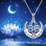 lotus flower/om symbol yoga necklace sterling silver sanskrit symbol  balancing jewelry