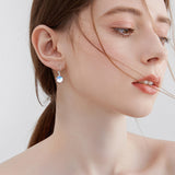 925 Sterling Silver Moonstone Drop Leverback Earrings Jewelry for Women