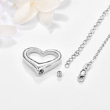 Heart Urn Necklace for Ashes for Women 925 Sterling Silver Cremation Jewelry Necklace Urn