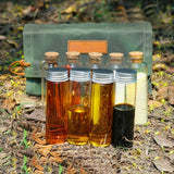 Outdoor Camping Glass Seasoning Bottle Portable Set