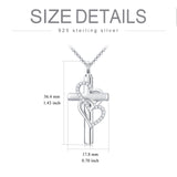 Cross Sterling Silver Ashes Urn Heart Pendant Necklace As Cremation Keepsake Jewelry
