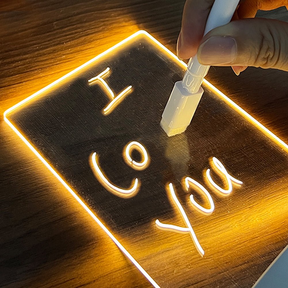 Creative Note Board Creative Led Night Light USB Message Board Holiday Light With Pen Gift For Children Girlfriend Decoration Night Lamp - Trendylis